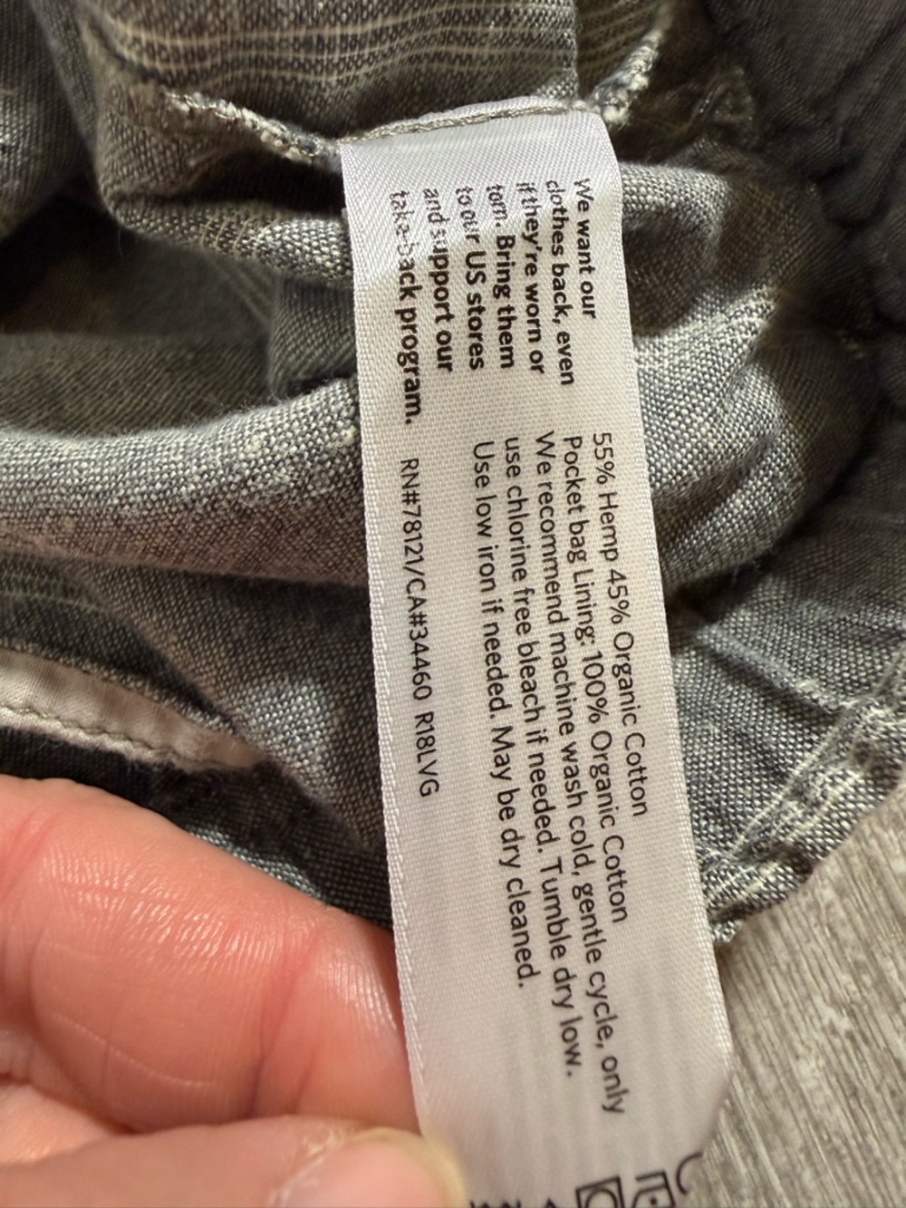 Eileen Fisher Linen Stripe Wide Leg Pant Gray Coastal Grandma Minimalist Relaxed - Picture 8 of 8